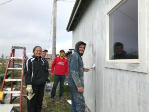 Painting the generator building