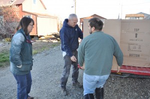 Moving in the cabinetry.  