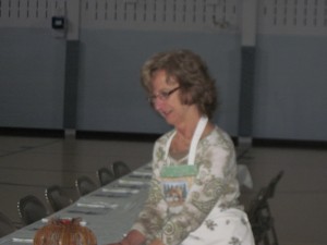 Setting tables at Mechanic Grove.    