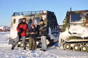 Taken' a ride on the SUS-VEE.   