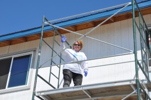 Kathy has her brush... 