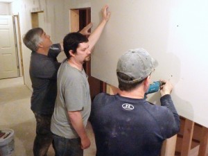 The storage space hallway.                  