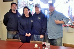 Showing off their KICY wear.              