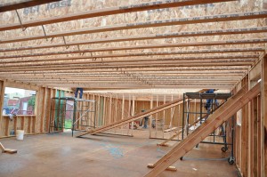 Second story floor joists. 
