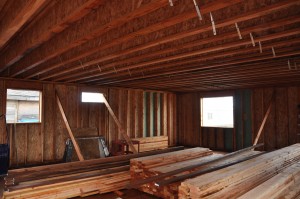 Second story decking. is on. 