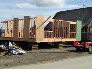 Tri-Plex wall sare going up. 